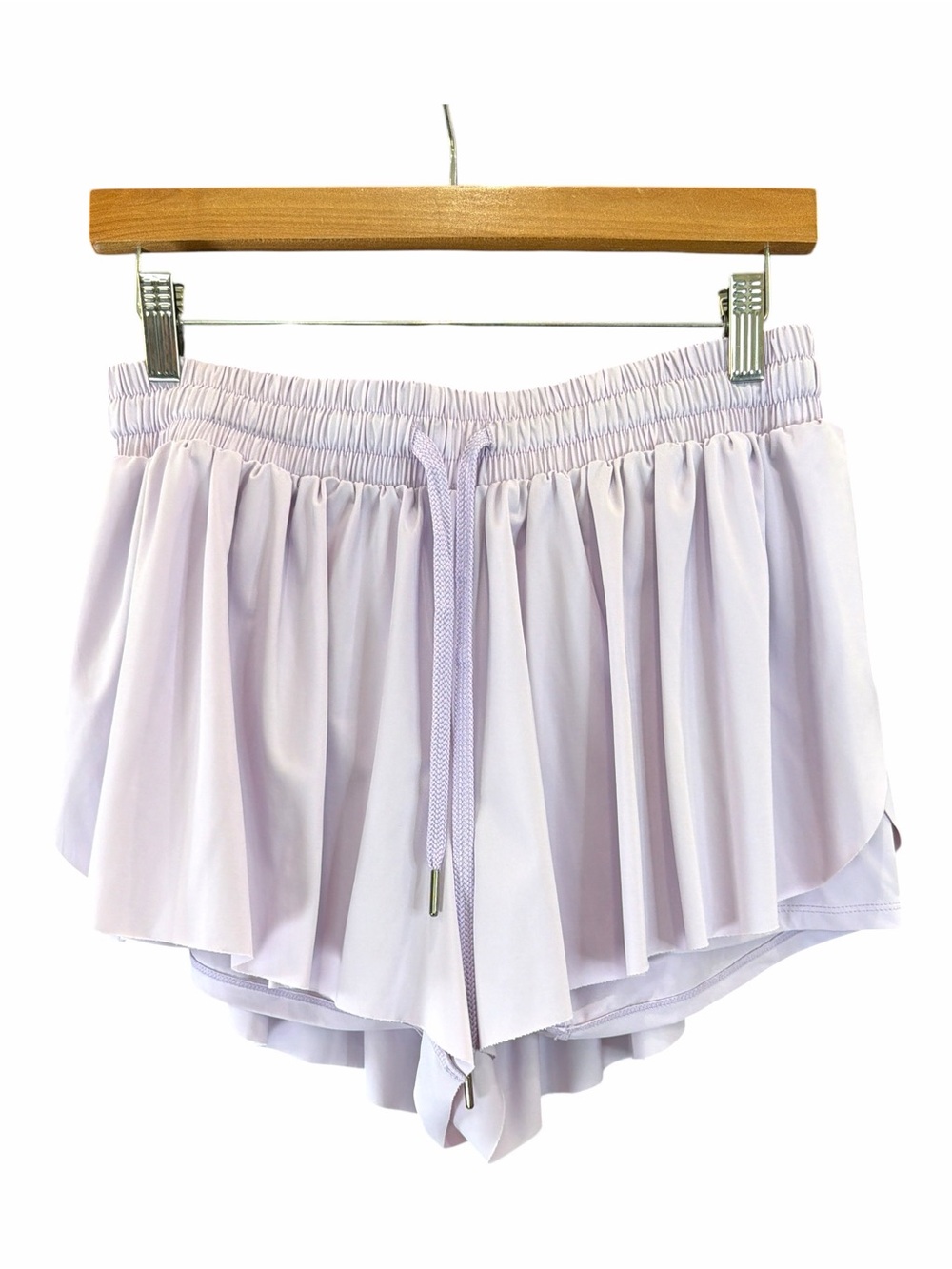 Blaosn Women's Lavender Athletic Skort Shorts with Drawstring Waist size large - Picture 3 of 4